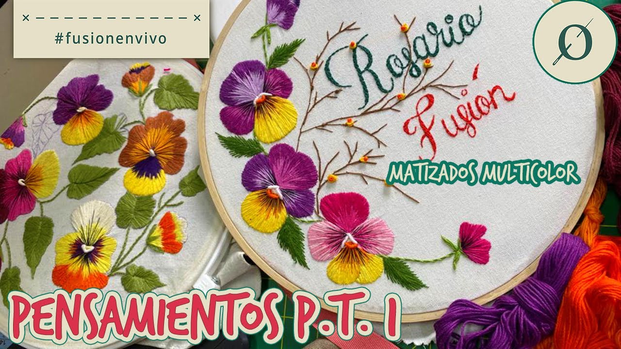 Bordando pensamientos🌺 paso a paso PT 1 |Rosario Fusión 