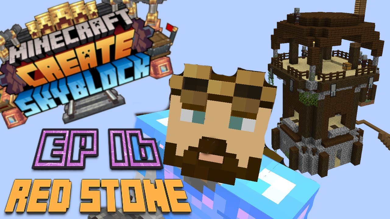 Skyblock with Create mod episode 16: Pillagers and Redstone