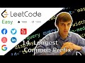 LeetCode 14. Longest Common Prefix Solution Explained - Java