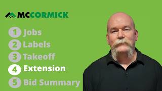 Step 4: Extension | McCormick Estimating Software