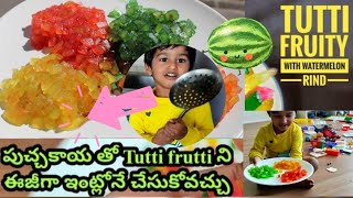 Lychee's kitchen#how to make Tutti fruiti from watermelon🍉 rind#homemadetuttifrutti