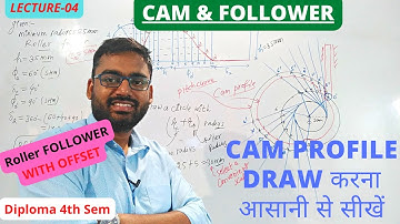 Draw Cam Profile with Roller Follower & Offset II Diploma 4th Sem II Theory of Machine II Er Vikas