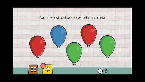 Logic Master 1 - Mind Twist Level 6 Solution | Pop the red balloons from left to right