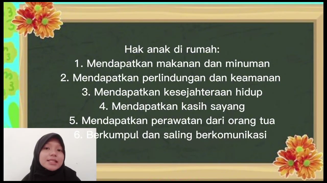 Hak dan Kewajiban anak dirumah dan Sekolah🏘️
