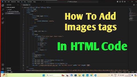 How to add image in html visual studio code | html me image kaise lagaye |