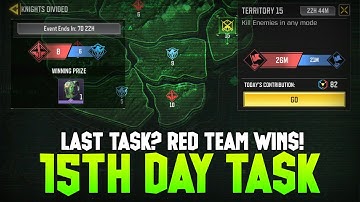 COD MOBILE KNIGHTS DIVIDED EVENT 15TH DAY TASK | HOW TO EARN MORE POINTS 15th TERRITORY