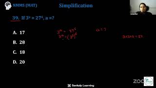 NMMS - MAT - Simplification - MCQ 39