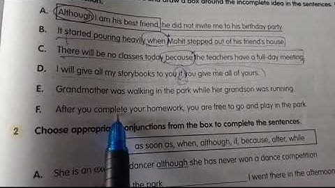 Date : 9/2/2021Class : 5Subject : EnglishBlock- 23 Complex SentencesS/1 - Conjunctions