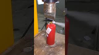 Hydraulic Press VS Fire Extinguisher#Shorts