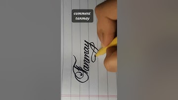 how to write name 😏tanmay😉 cursive writing #youtubeshorts #youtube #ytshorts