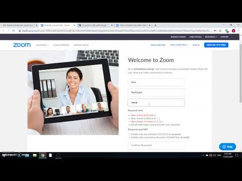 აპლიკაცია Zoom-ის რეგისტრაცია