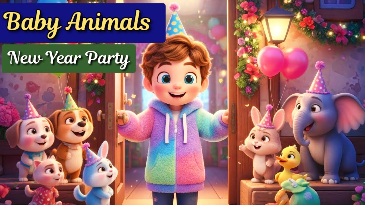 🎉🐾 Baby Animals Celebrate New Year at TimTim’s House! | New Year Party Song