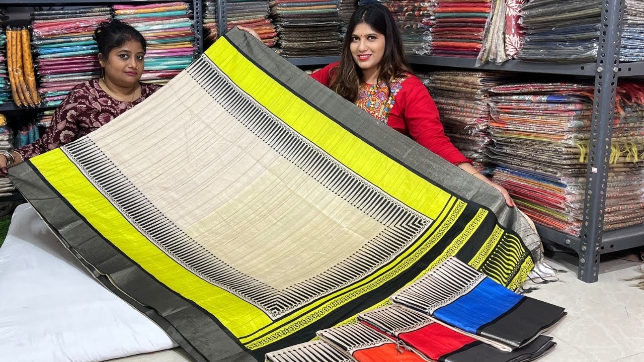 Semi Tussar/ Dola Silk/ Linen Batik/ Ghicha & Manipuri silk saree