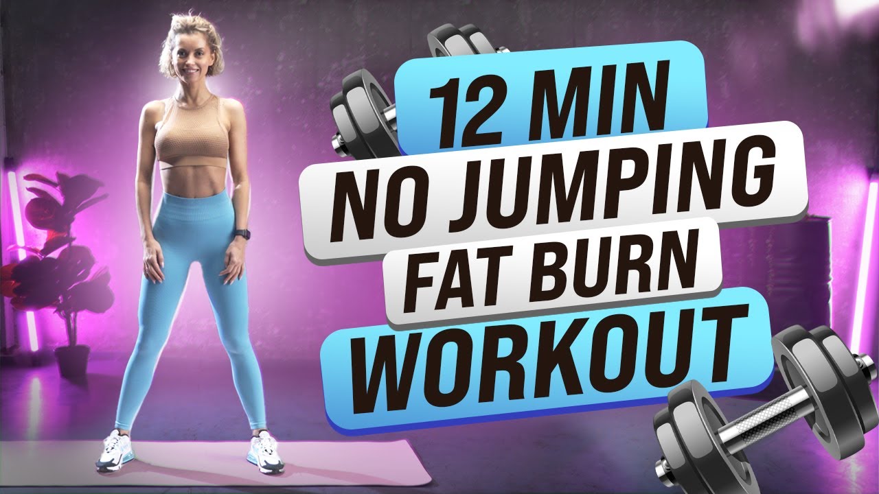 12 MIN NO JUMPING FAT BURN WORKOUT NO EQUIPMENT FITNESS MAMA YouTube