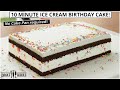 10 Minute ICE CREAM BIRTHDAY CAKE! Soft Chocolate Cake w/ Softy Ice Cream🍦🍰 Ice Cream Cake Recipe