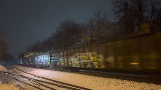 (LATE UPLOAD AGAIN) CSX 8037 SD40-2 leads CSX W017 “The loaded Rail Train” through Piscataway