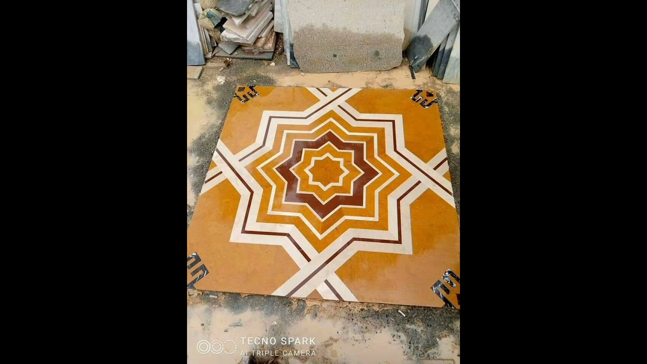 Flowers marble design floor marbal flower design: