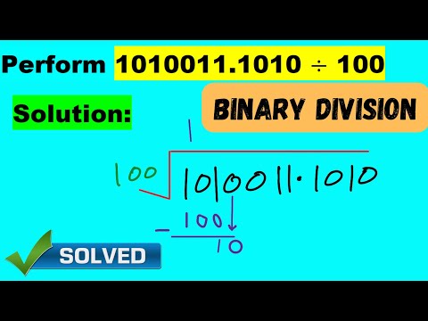 Binary Division with Decimal Point | Binary Division Explained