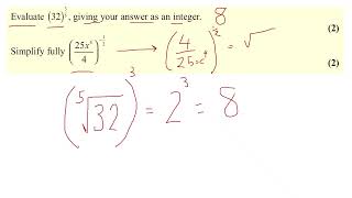 AS Pure Maths Fractional and Negative Powers Year 12 Maths Core 1 Edexcel old Spe