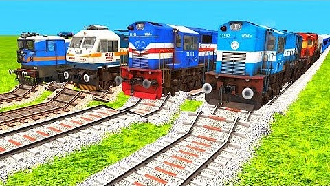 FOUR BIG TRAIN ACCIDENT AT FULL SPEED BUMPERS|RISKY RAILROAD CROSSING 2023|🔺 Train Simulator|