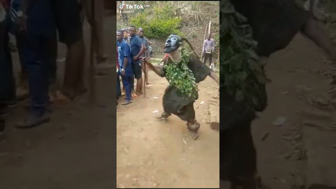 Juju dance in a small village called Anjin in the North West Region of Cameroon