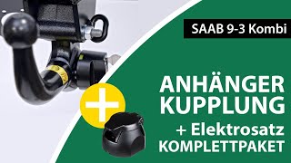 Anhängerkupplung abnehmbar SAAB 9-3 Kombi  | Bosal Komplettsatz + Montage von Rameder Saab 9 3 Hitch
