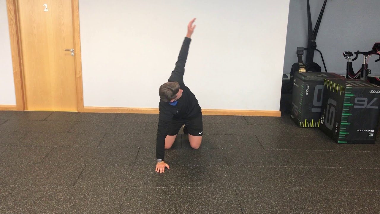Thread the Needle with Thoracic Rotation - YouTube