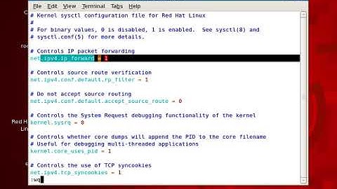 Linux to configure IP Forwarding