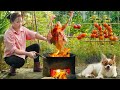 Roasting a Whole Giant Wild Duck! Roast duck recipe -Harvesting Bid Kumquats &amp; go Market to Sell