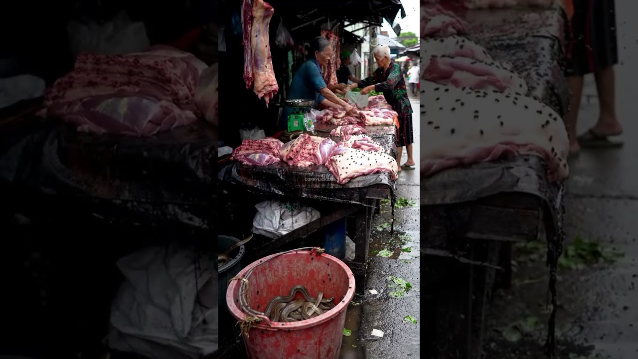 The atmosphere of the traditional market is like this every day