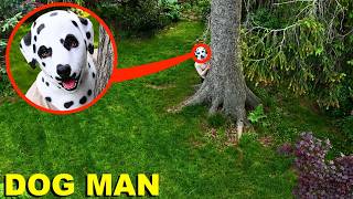 if you see this DOG MAN in your BACKYARD, RUN away FAST!! *he has been WATCHING us*