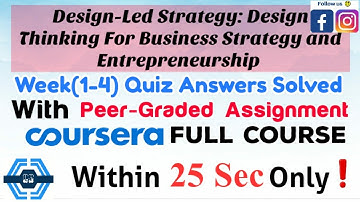 Design Led Strategy Design thinking for business strategy and entrepreneurship - Coursera answers