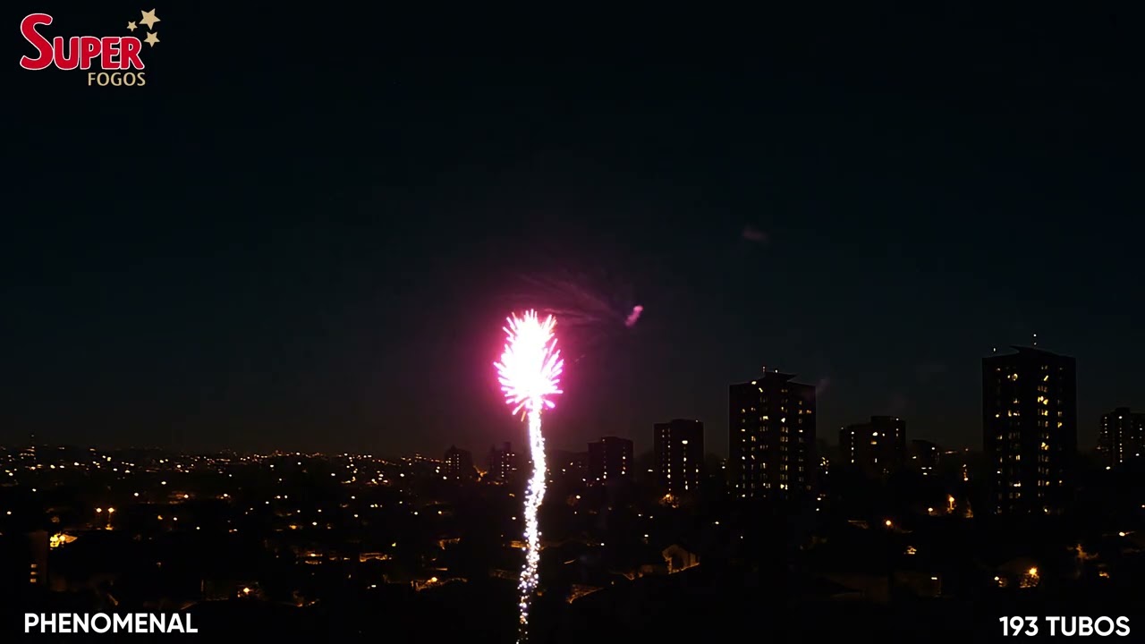 Torta Phenomenal – 193 Tubos | Bombas Mistas - Super Fogos