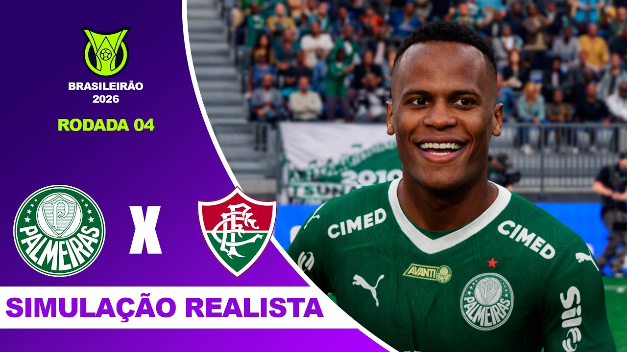PALMEIRAS X FLUMINENSE - Brasileirão Serie A 2026 - RODADA 4º | Simulação Realista
