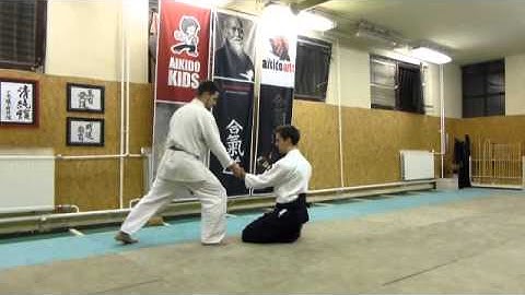 hanmi handachi gyakuhanmi katatedori soto kaitennage [TUTORIAL] Aikido empty hand basic technique