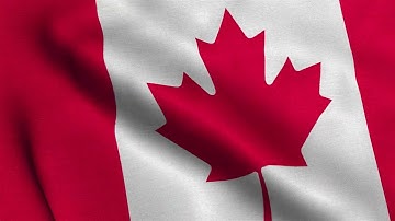 Canada Waving Flag Animation Loop | Stock Footage | Animated Background Free