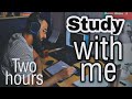 Study With Me 2h With Rain Sound ادرس معي لمدة ساعتين مع صوت المطر 