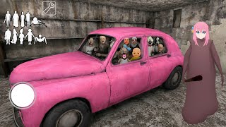 playing as all boss in pink granny house || car escape screenshot 5