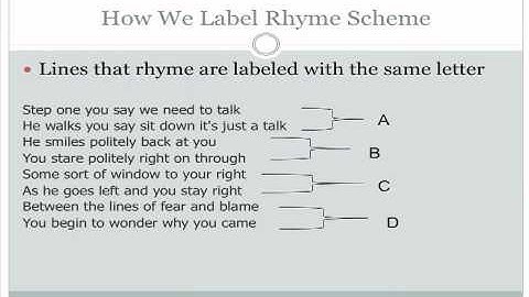 Rhyme Scheme
