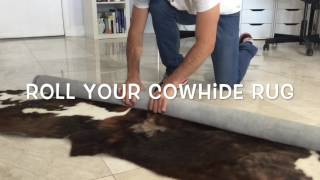 How to remove the wrinkles of your cowhide rug