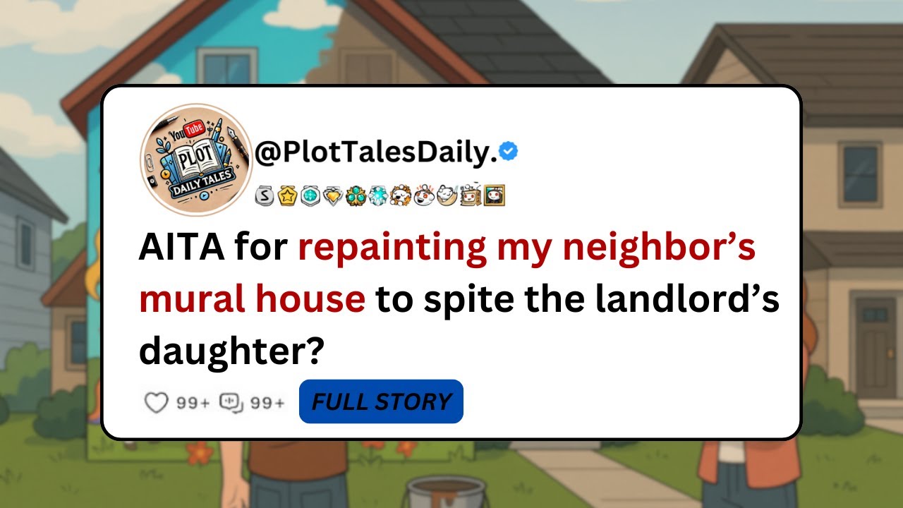 AITA for repainting my neighbor’s mural house to spite the landlord’s daughter? | Reddit Stories