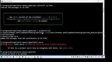ionic serve can only be run in an Ionic project directory