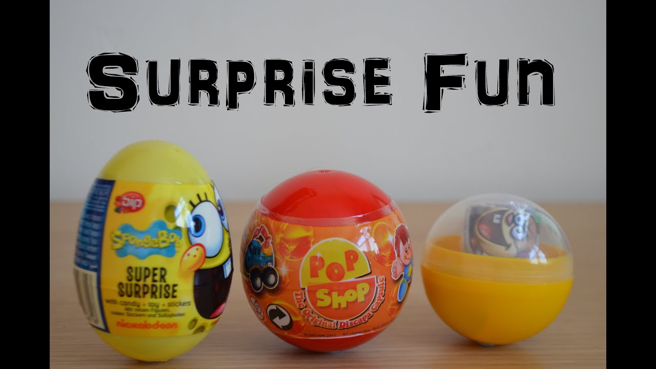 Spongebob Squarepants Surprise Egg Toys Review Opening Pop Shop (HD)