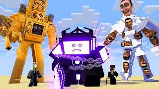 Skibidi Toilet BOSS vs Golden TITAN CLOCKMAN & Titan TV MAN - Minecraft skibidi