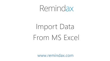 Import Data from MS Excel - Remindax