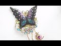 ＵVレジン  蝶と月の簪作ってみた  resin