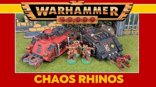 Chaos Space Marine Rhinos | Warhammer 40k 2nd edition
