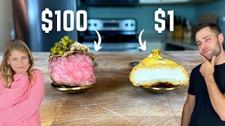 $1 vs $100 bite - what does an 8 yr old like more? #shorts