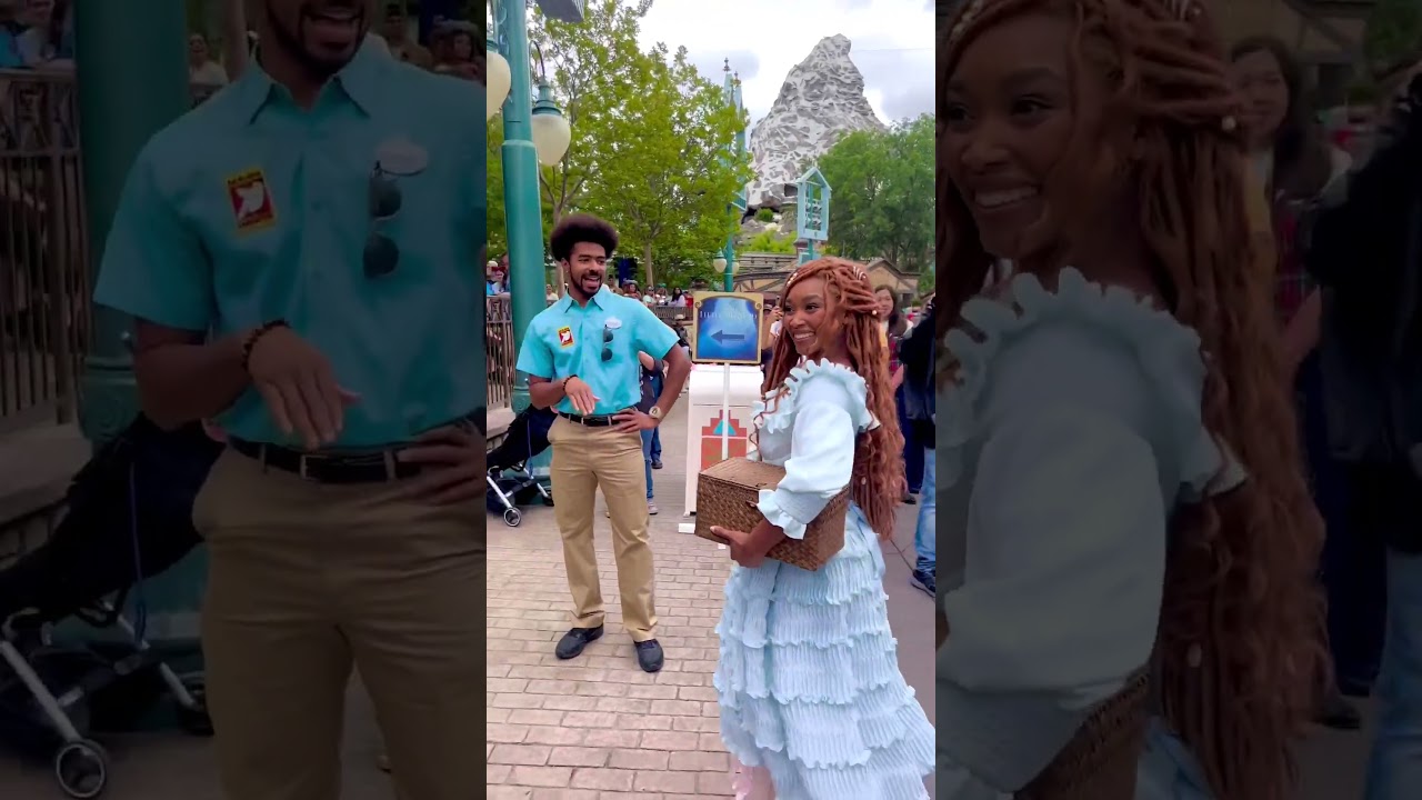Meet The Live action Ariel from the new little Mermaid now in Disneyland’s Fantasyland! ✨
