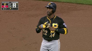 PIT@CIN: McCutchen opens scoring with an RBI double